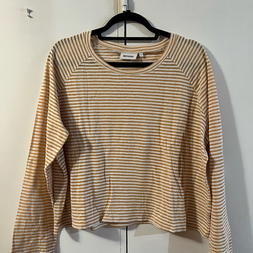Weekday Cream and Tan Long Sleeve